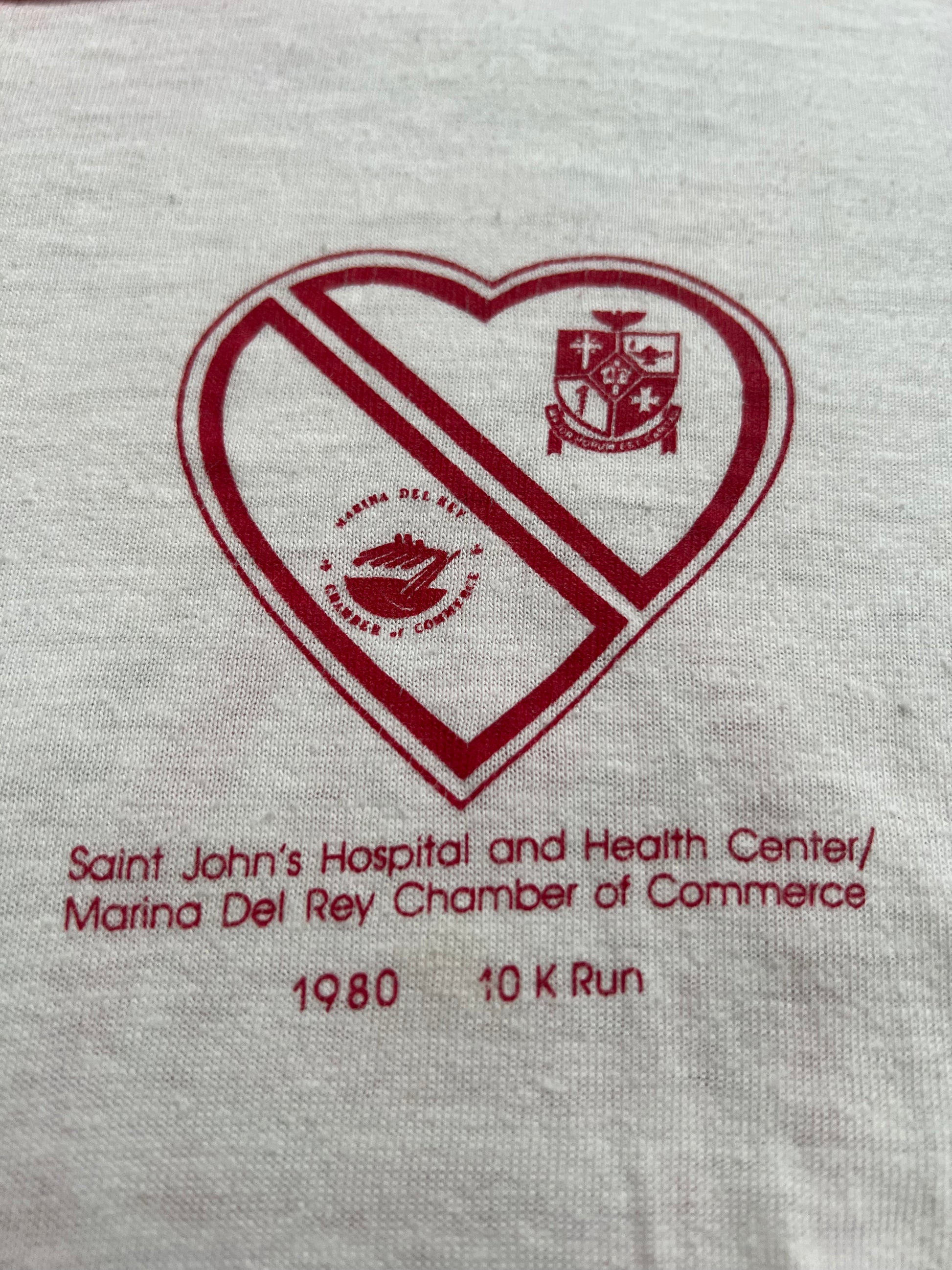 '80s Hanes Vintage White/Red St. John's Ringer T-shirt Made In USA S