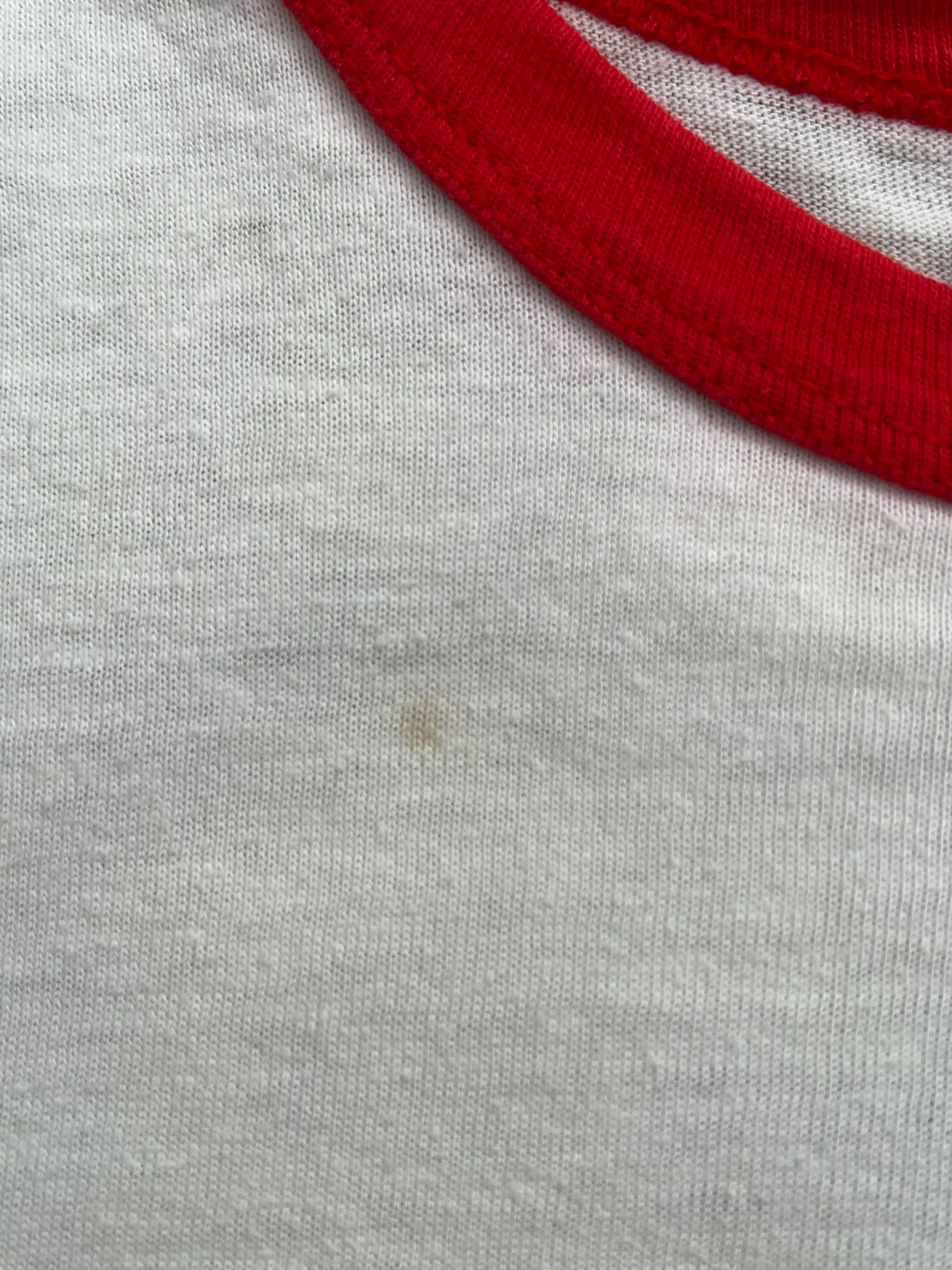 '80s Hanes Vintage White/Red St. John's Ringer T-shirt Made In USA S