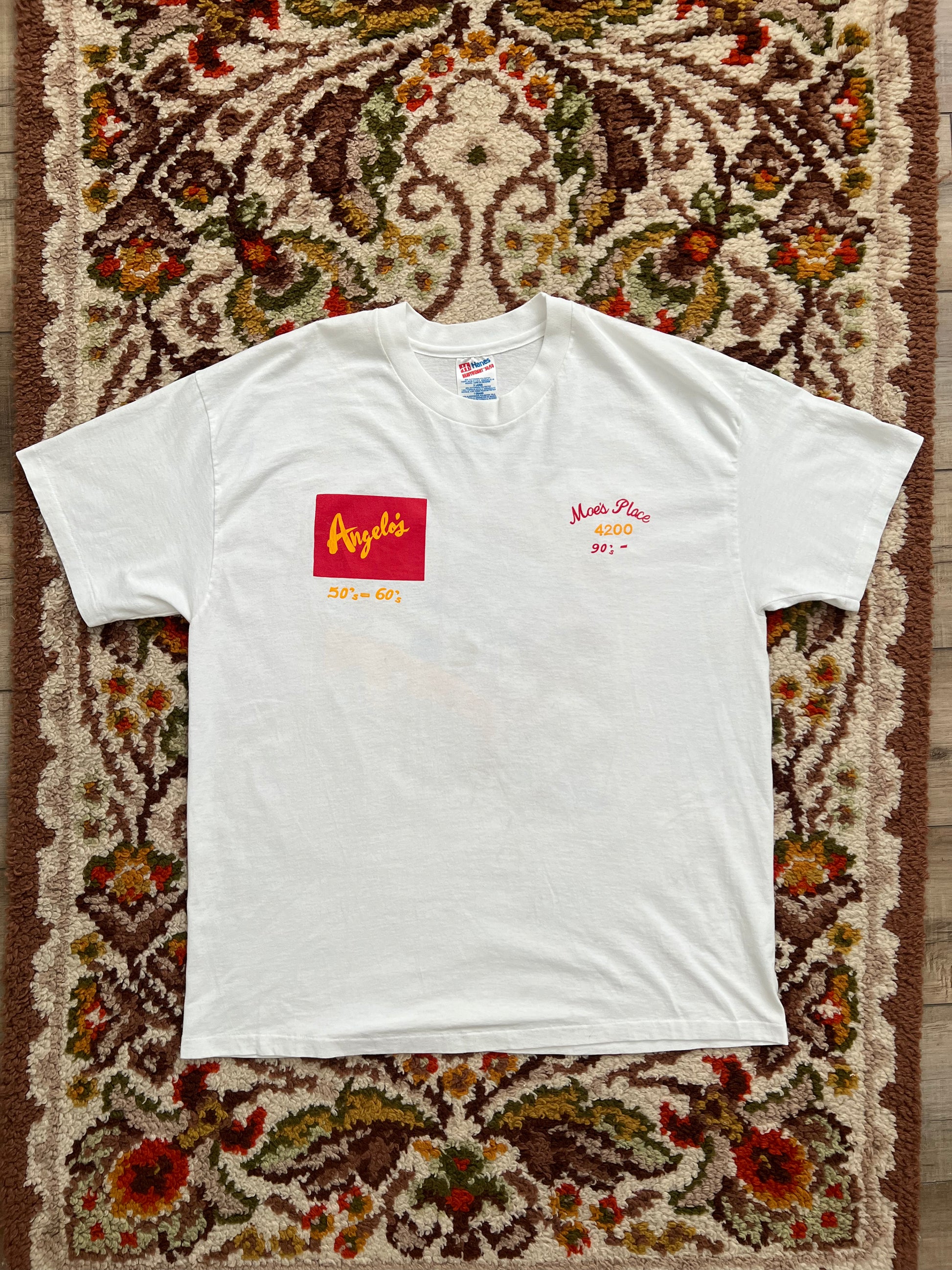 '90s Hanes Vintage White Chevy Car Graphic Short Sleeve TShirt XL