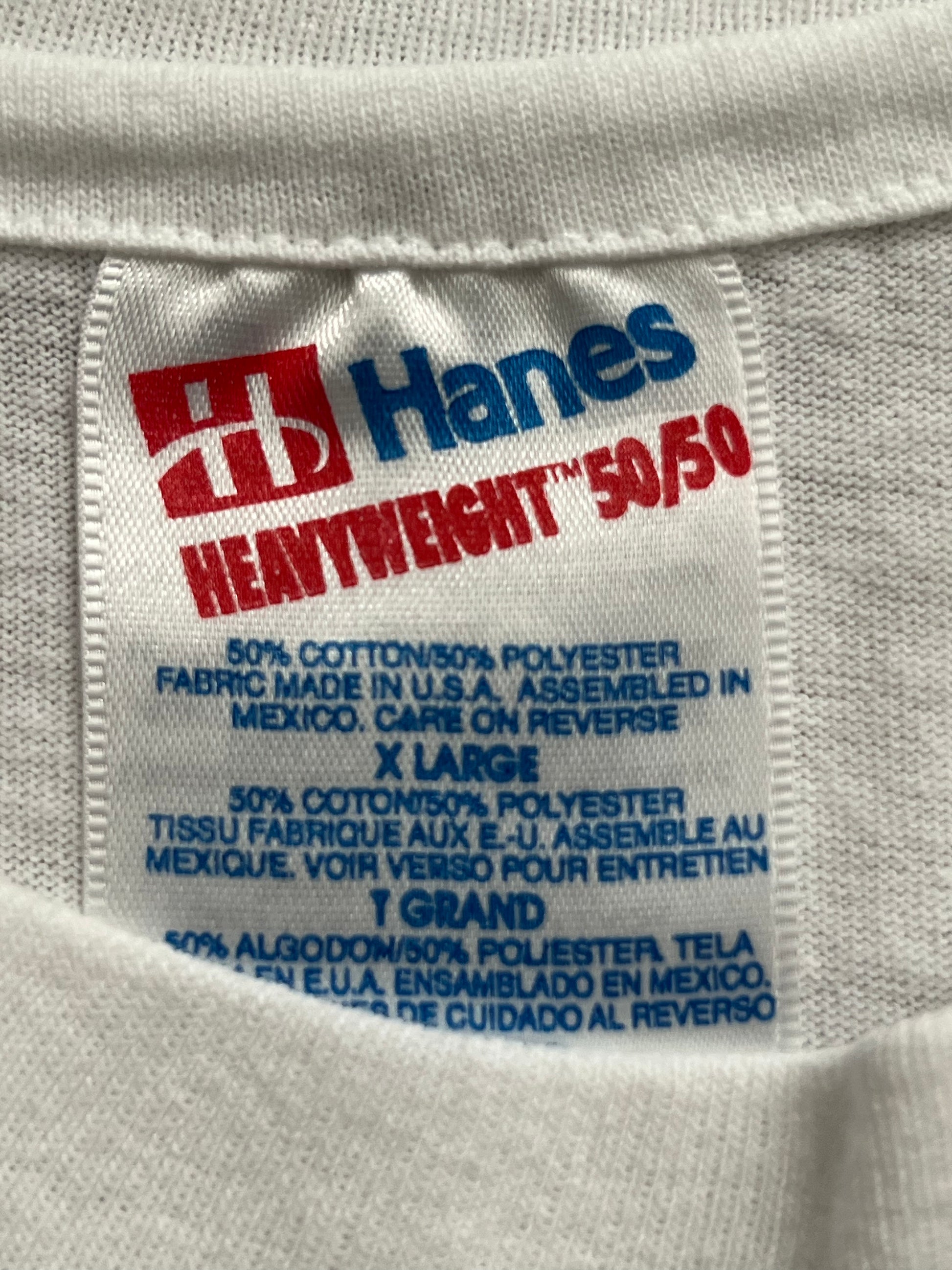 '90s Hanes Vintage White Chevy Car Graphic Short Sleeve TShirt XL