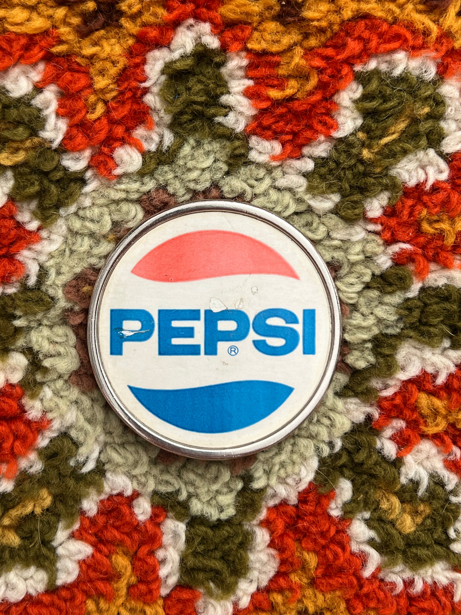 '80s Pepsi Branded Vintage Chrome Promo Buckle