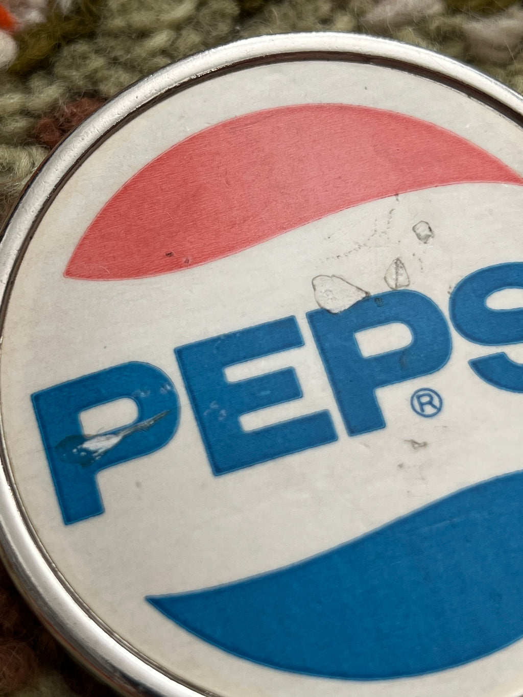 '80s Pepsi Branded Vintage Chrome Promo Buckle