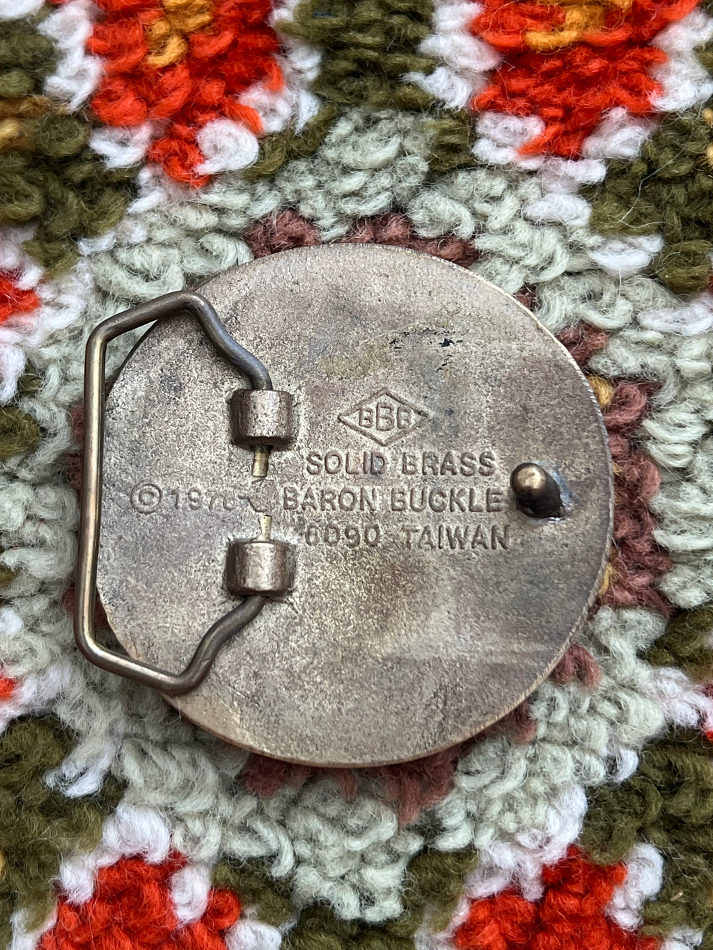 1976 BBB Vintage Solid Brass B.P.O.E Deer Motif Buckle