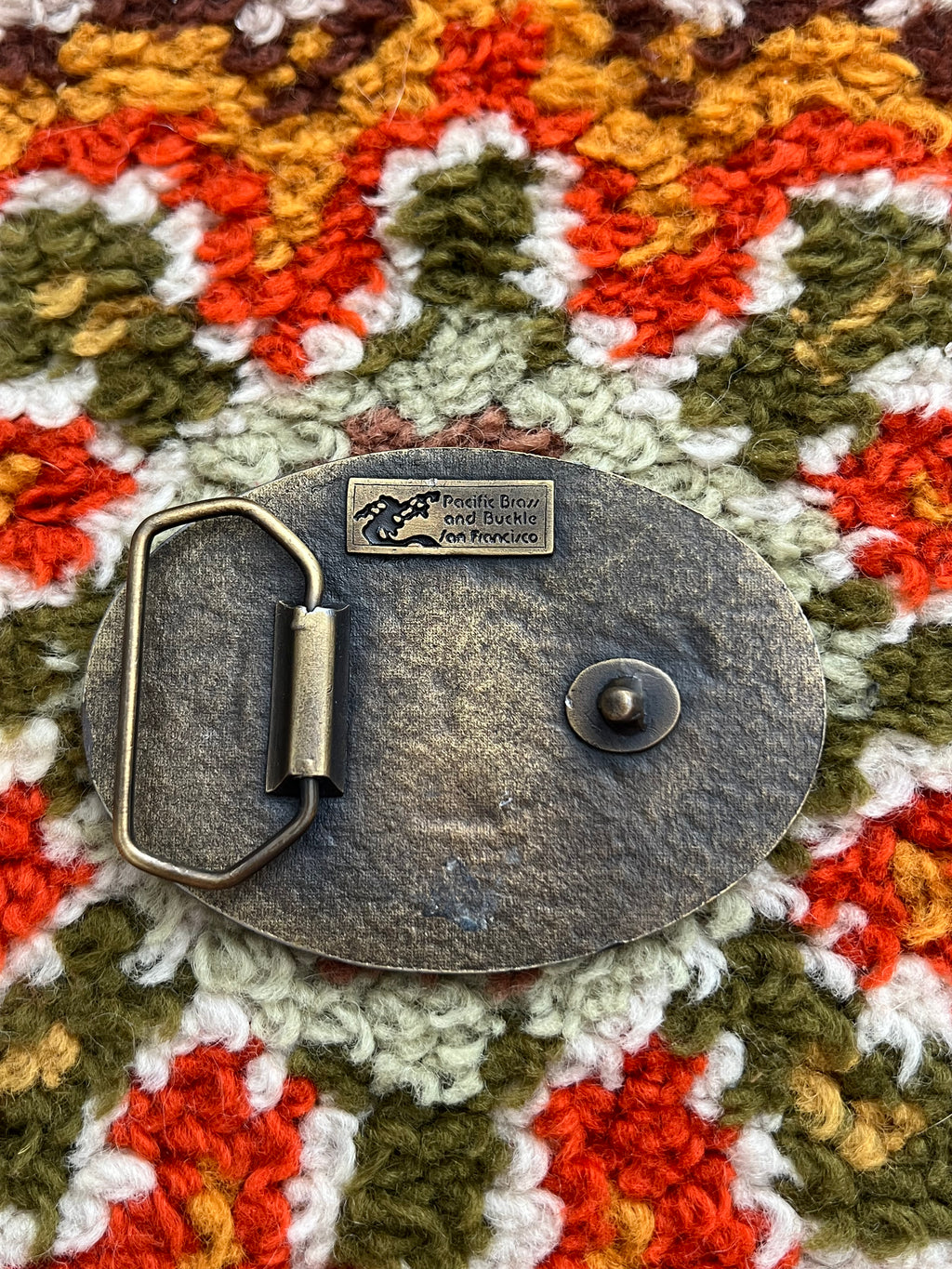 '70s Pacific Brass And Buckle Vintage Whiskey Pete's Casino Solid Brass Buckle