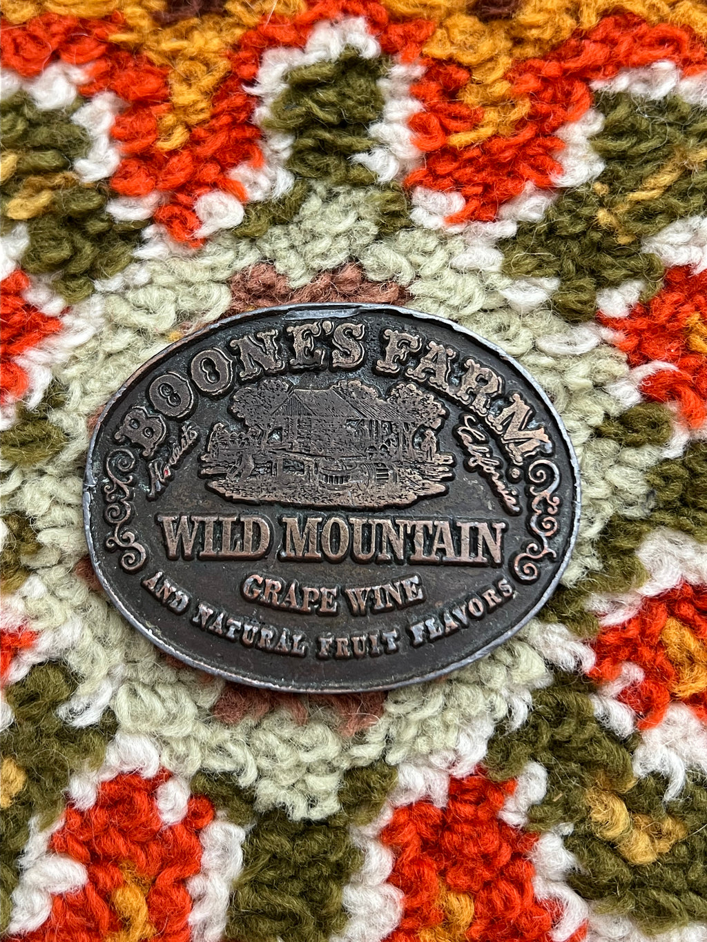 '70s Boone's Farm CA Vintage Brass Plated Buckle