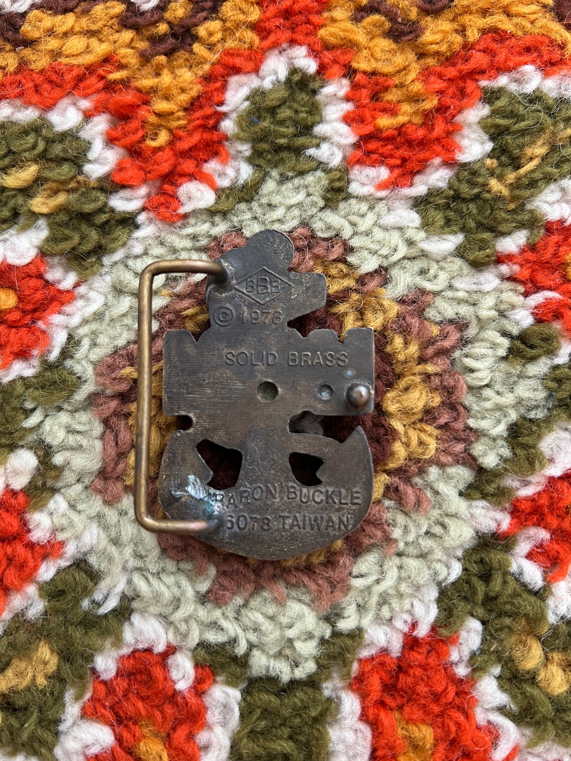 1978 BBB Vintage Solid Brass "USN" Anchor Buckle