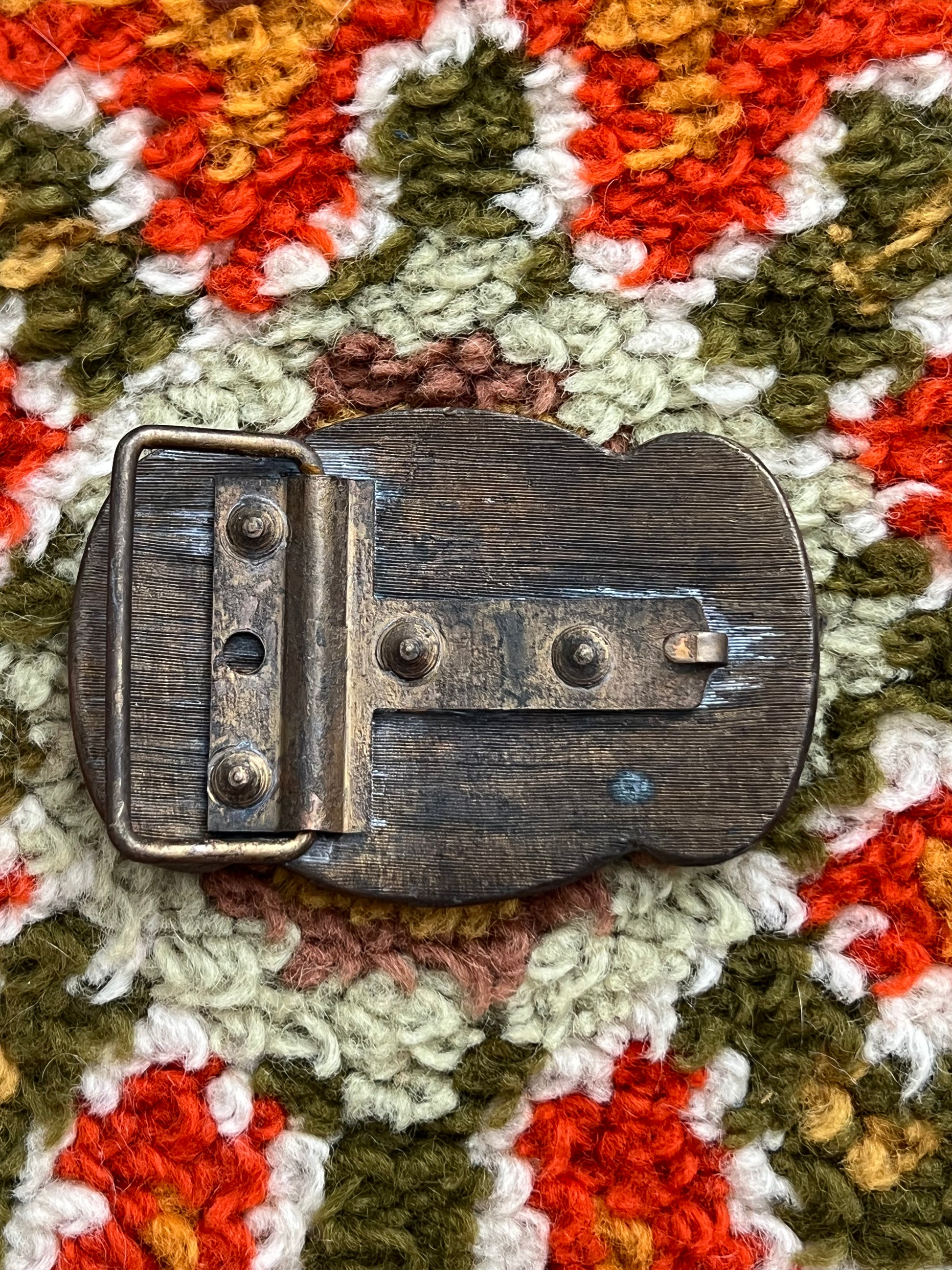 '70s Vintage Brass Plated Indian Motorcycles Motif Buckle