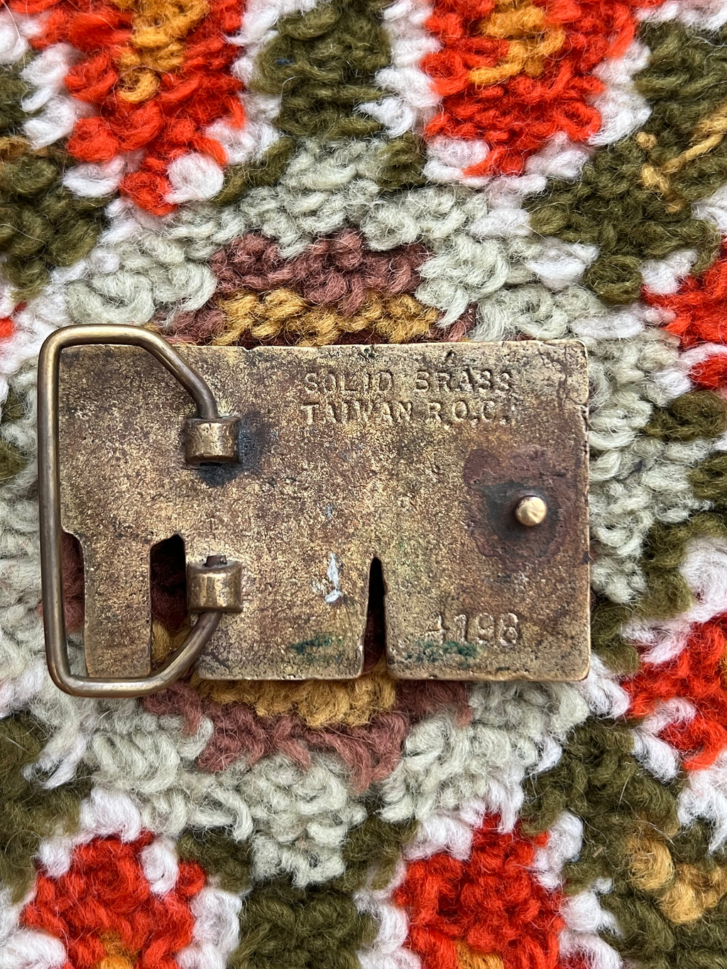 '70s Vintage Solid Brass "NAVY" Buckle