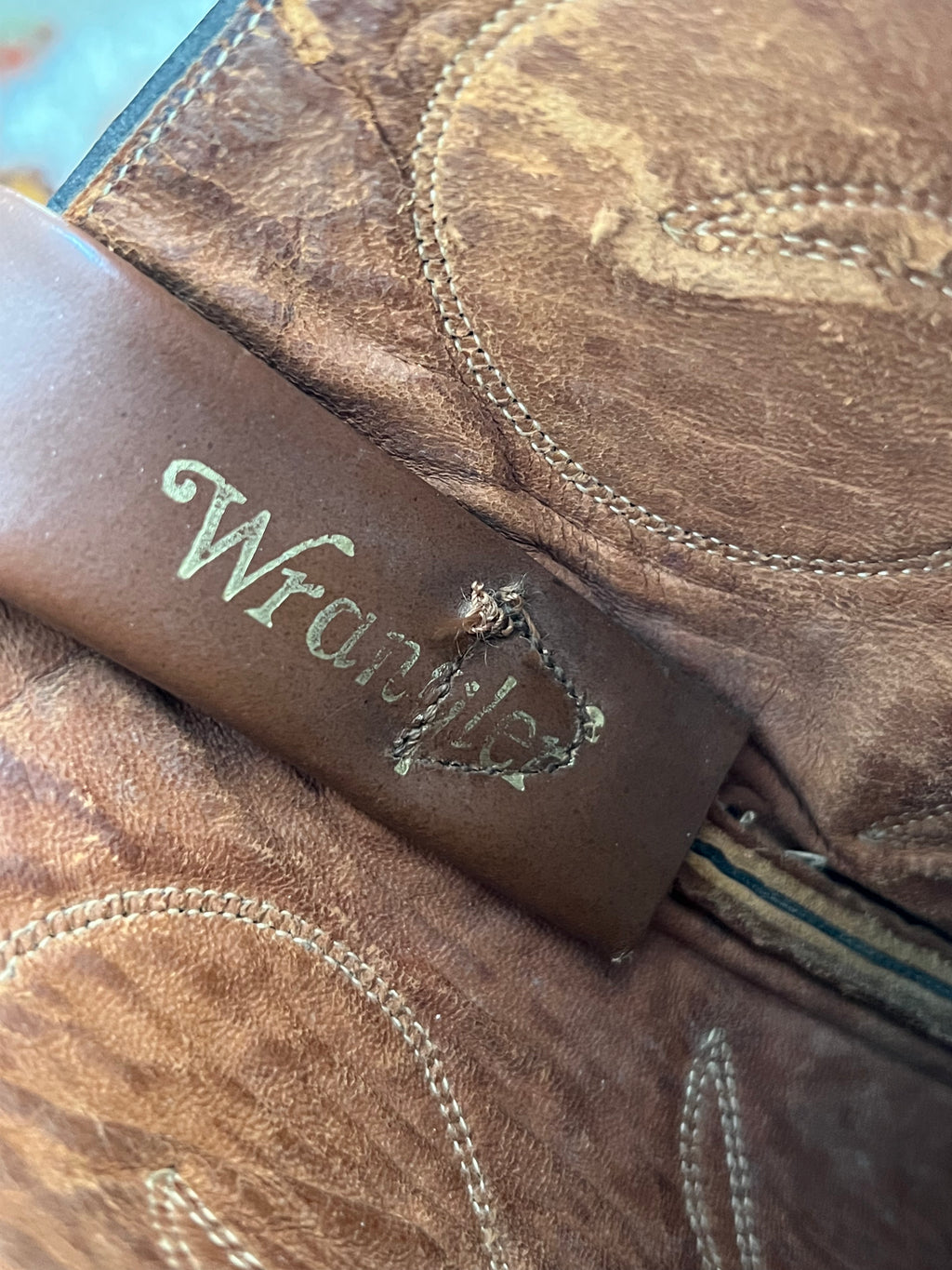 '70s Wrangler Vintage Brown Crocodile Skin and Leather J Toe Boots 10.5