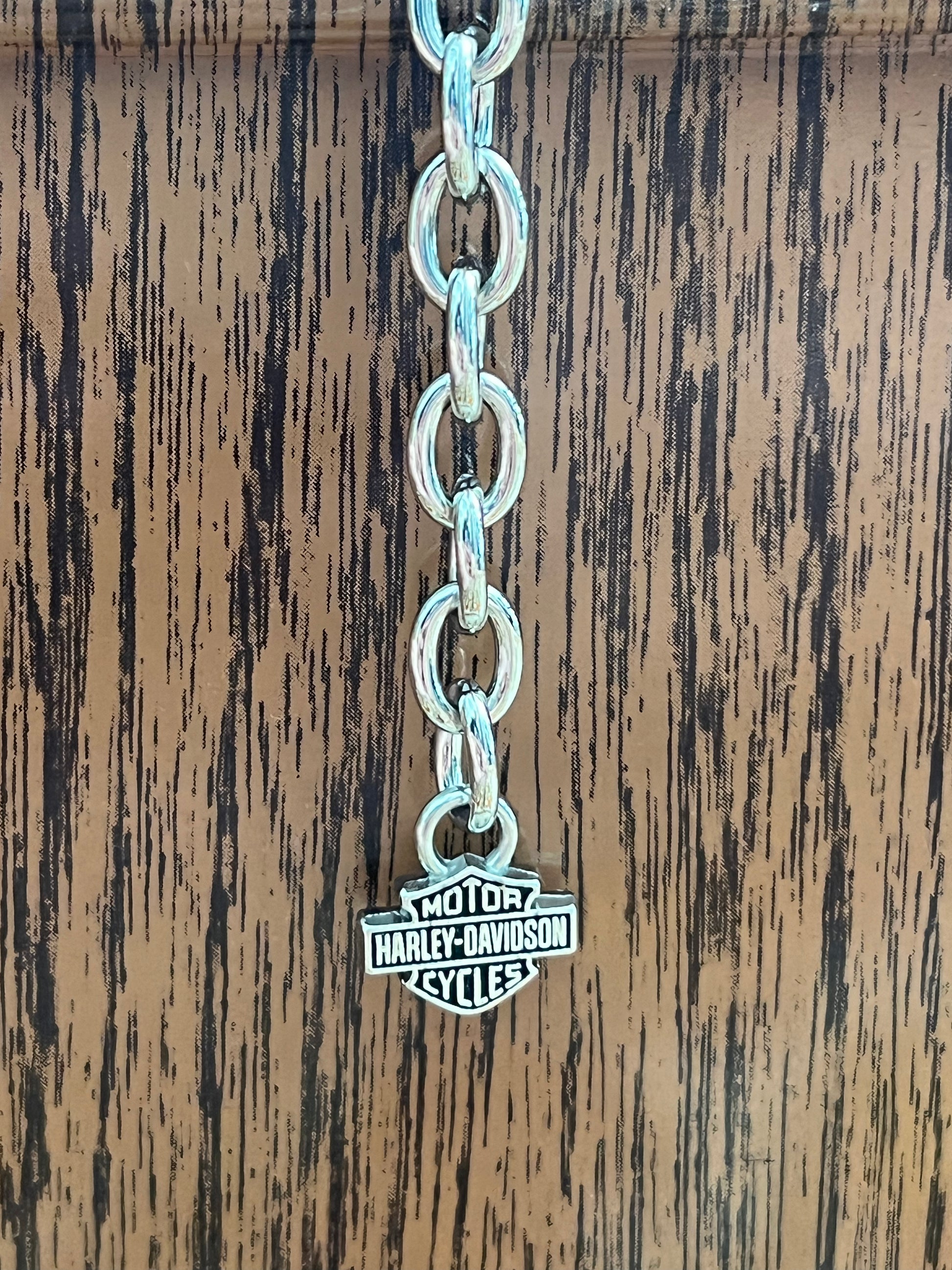 '90s Harley Davdison Vintage Silver Logo Multi-Chain Belt NOS S